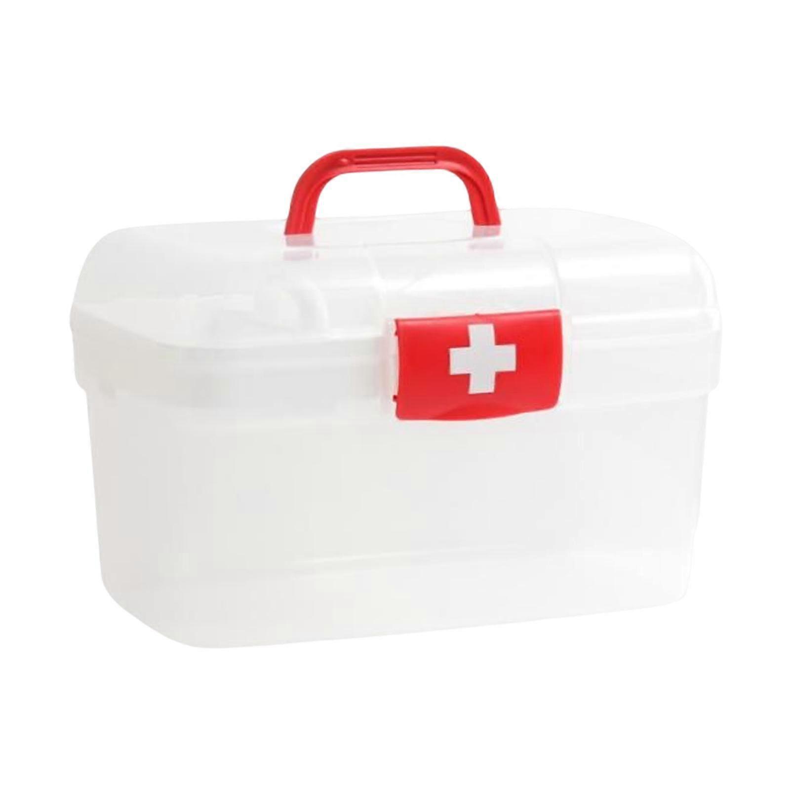 First Aid Case First Aid Storage Box Multi Purpose 2 Layer Dustproof Container