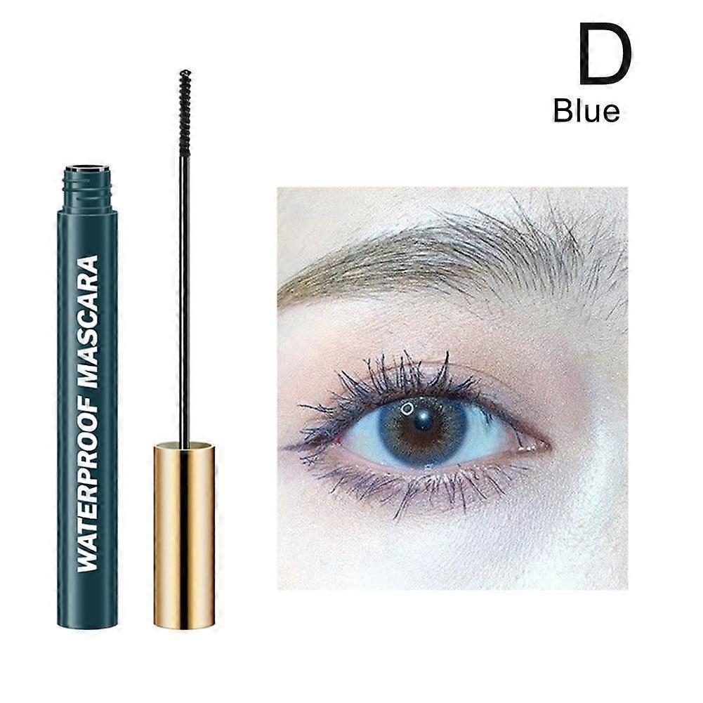 Blue (D) $Bobeini Colorful Mascara No Smudge Waterproof Long-lasting Green Tube Curling Gold Tube