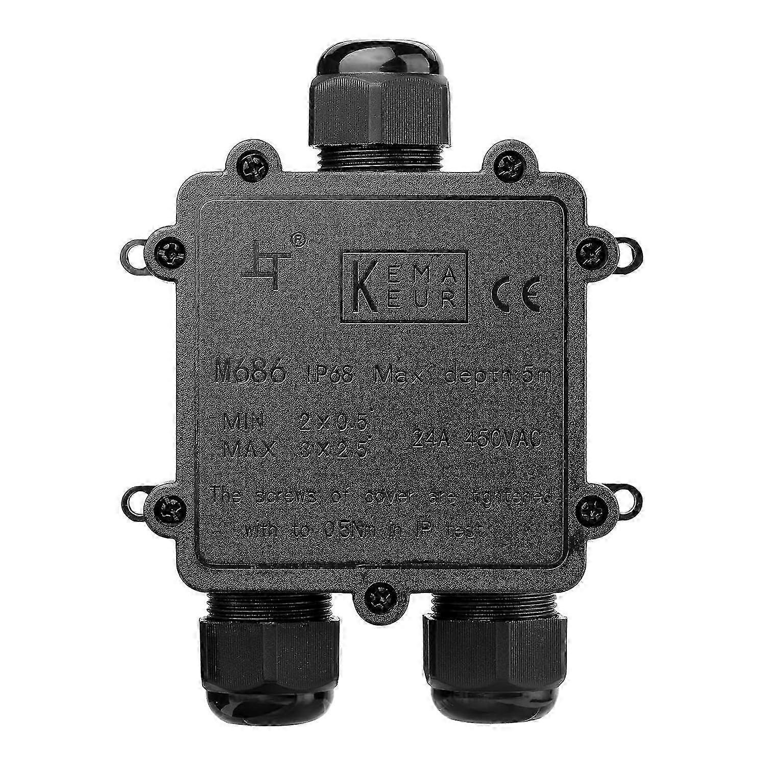 2025 IP68 Junction Box, 3 Road Plug Line M25 Wire External Electrical Junction Box