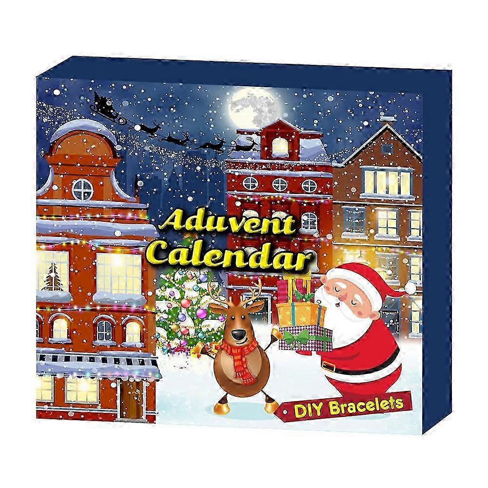 DIY Christmas Themed Jewelry Bracelet and Necklace Making Kit for Kids - Perfect New Year Countdown Gift for Advent Calendar 2021