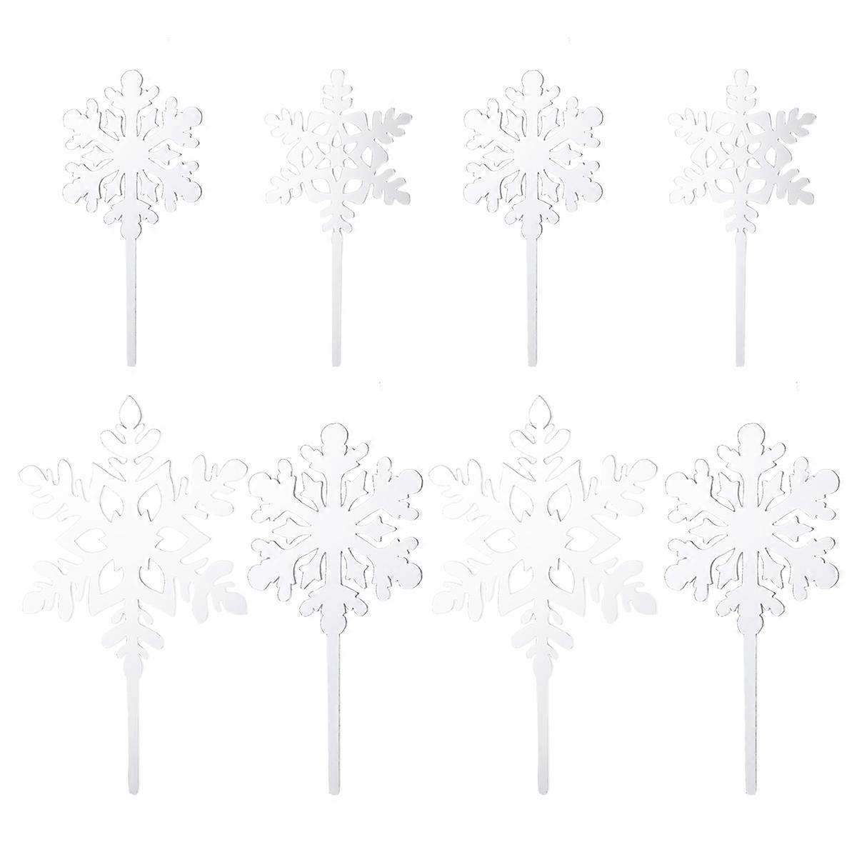 Sparkling Snowflake Picks Elevating Cakes at Festive Celebrations