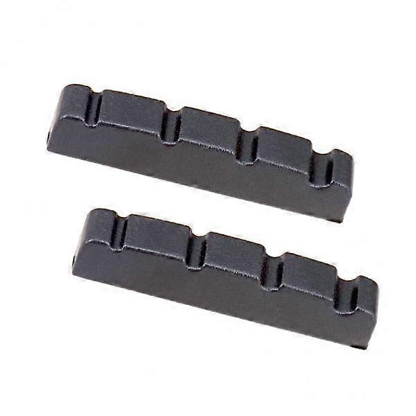 7X 2 Pcs String Slotted Nuts for 4 String Electric Bass Guitar Accessory Black