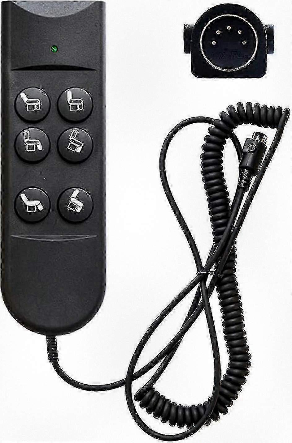 6-Button Hand Control Remote for Power Recliner and Lift Chair with 5-Pin Handset
