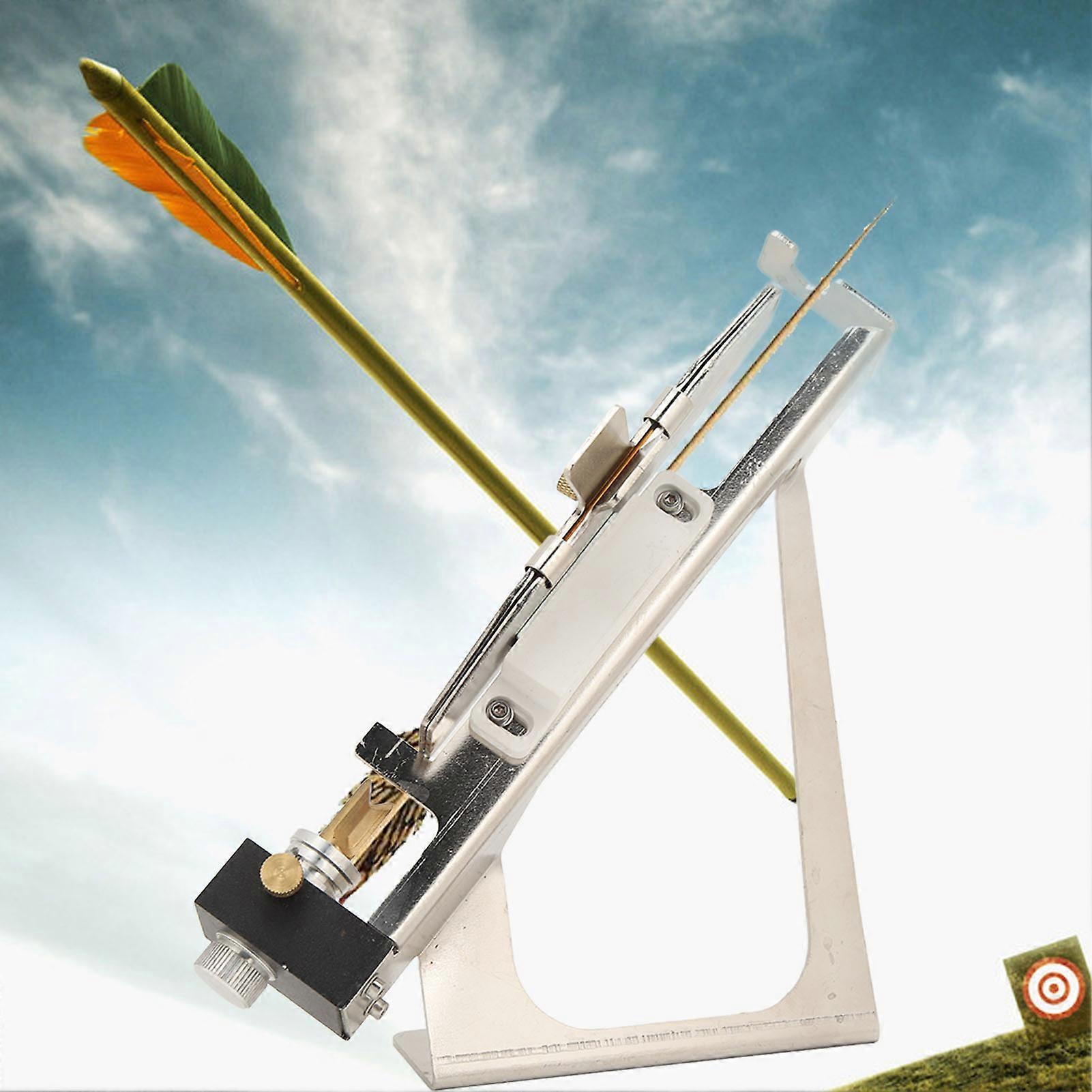 Archery Fletching Tool Fletching Jig Stainless Steel Clear Scale Adjustable Anti Slip Feather Stick Archery Arrow Accessory