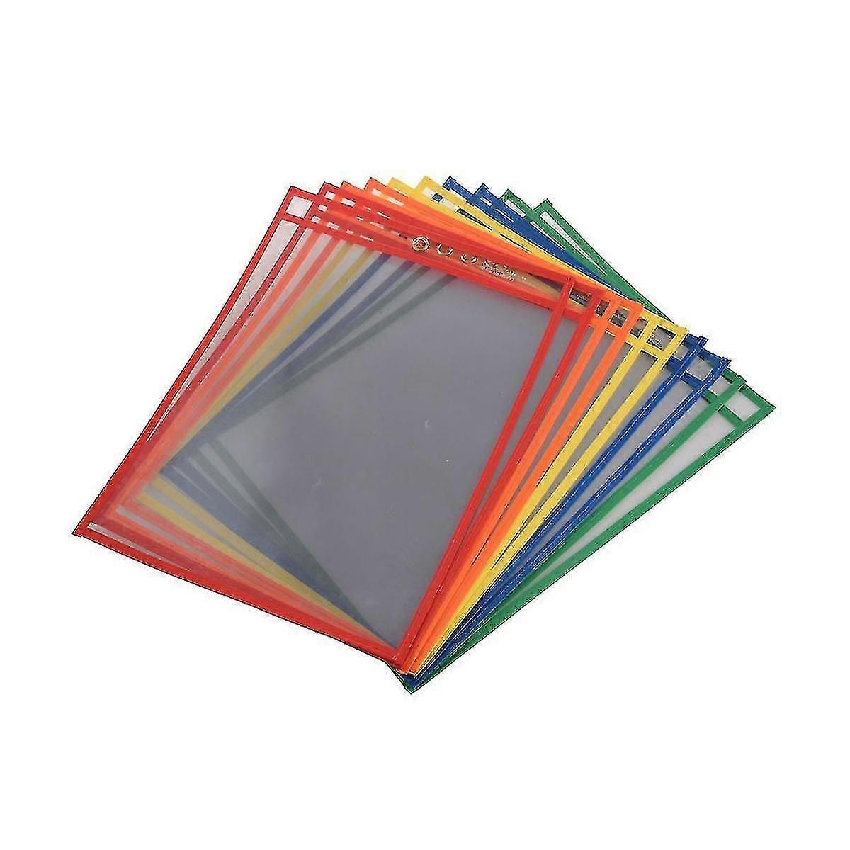 10 Pcs Dry Erase Pockets Oversize 9x12 Inch Pockets Izat Reusable Dry Erase Pocke