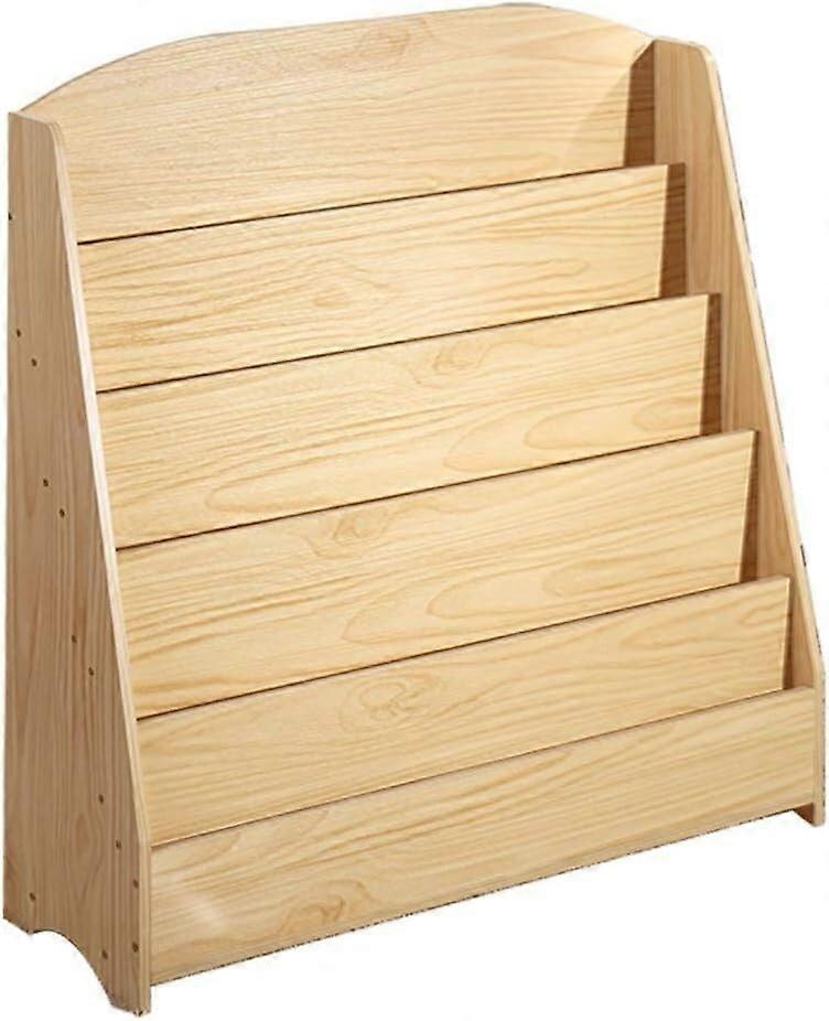 Bookcase Picture Book Shelf Simple Bookcase Student Nursery Bookcase Display Stand Wood Color (Color : Wood Color) Wood Colour.