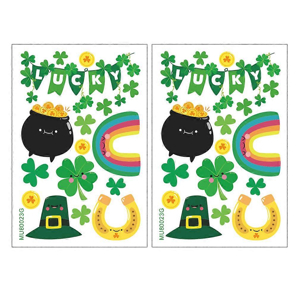 Patricks Day Wall Stickers Home Decor Party Decoration 30x20cm Assorted Color 2 Sheets
