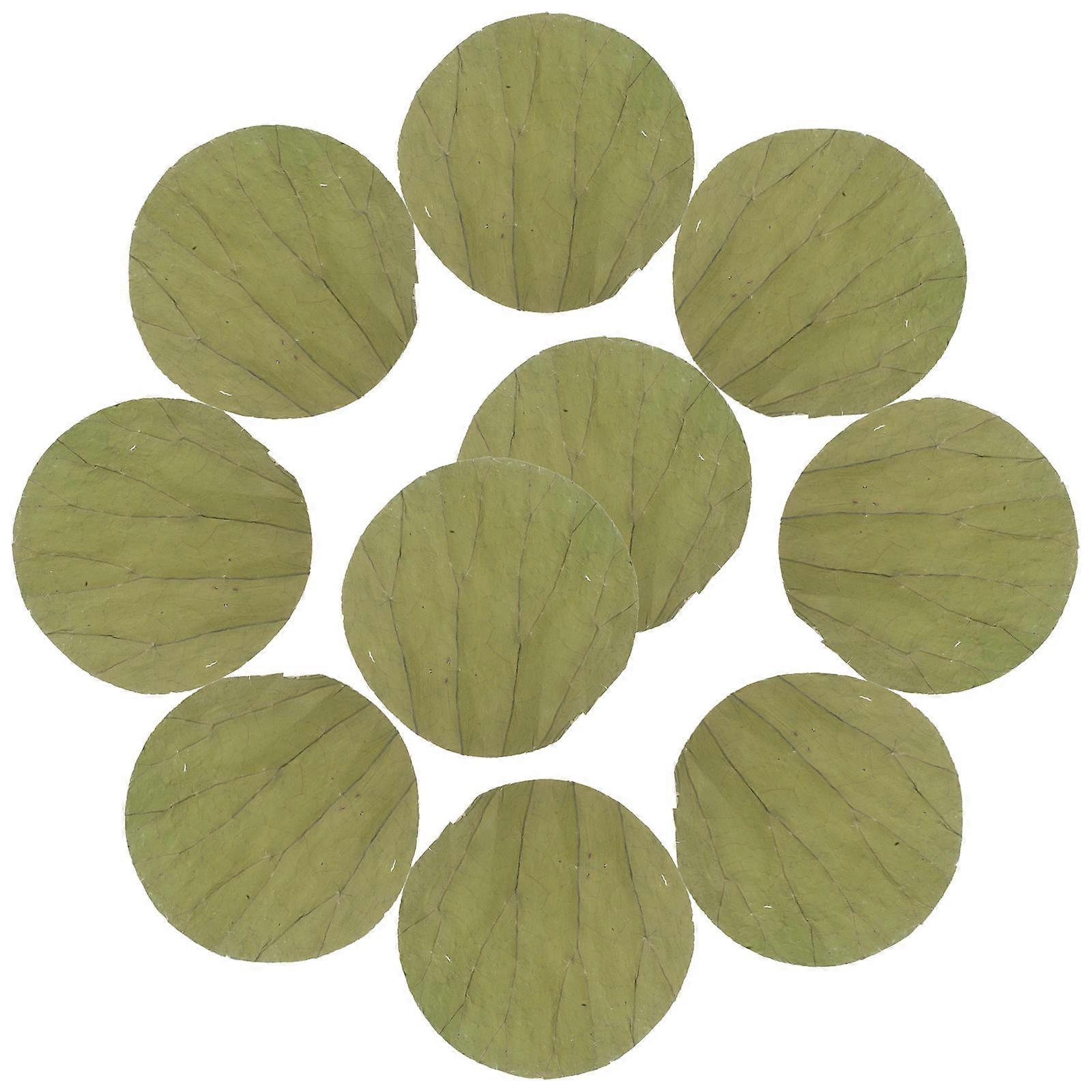 Round Cooking Leaf Dried Lotus Leaves Professional Kitchens Light Green 20.00X20.00X0.10CM Food Wrapping 100Pcs