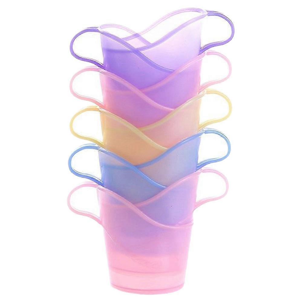 Heat Insulation Cup Holders Plastic Round Design for Drinks Office Desk Convenient Use 10Pcs