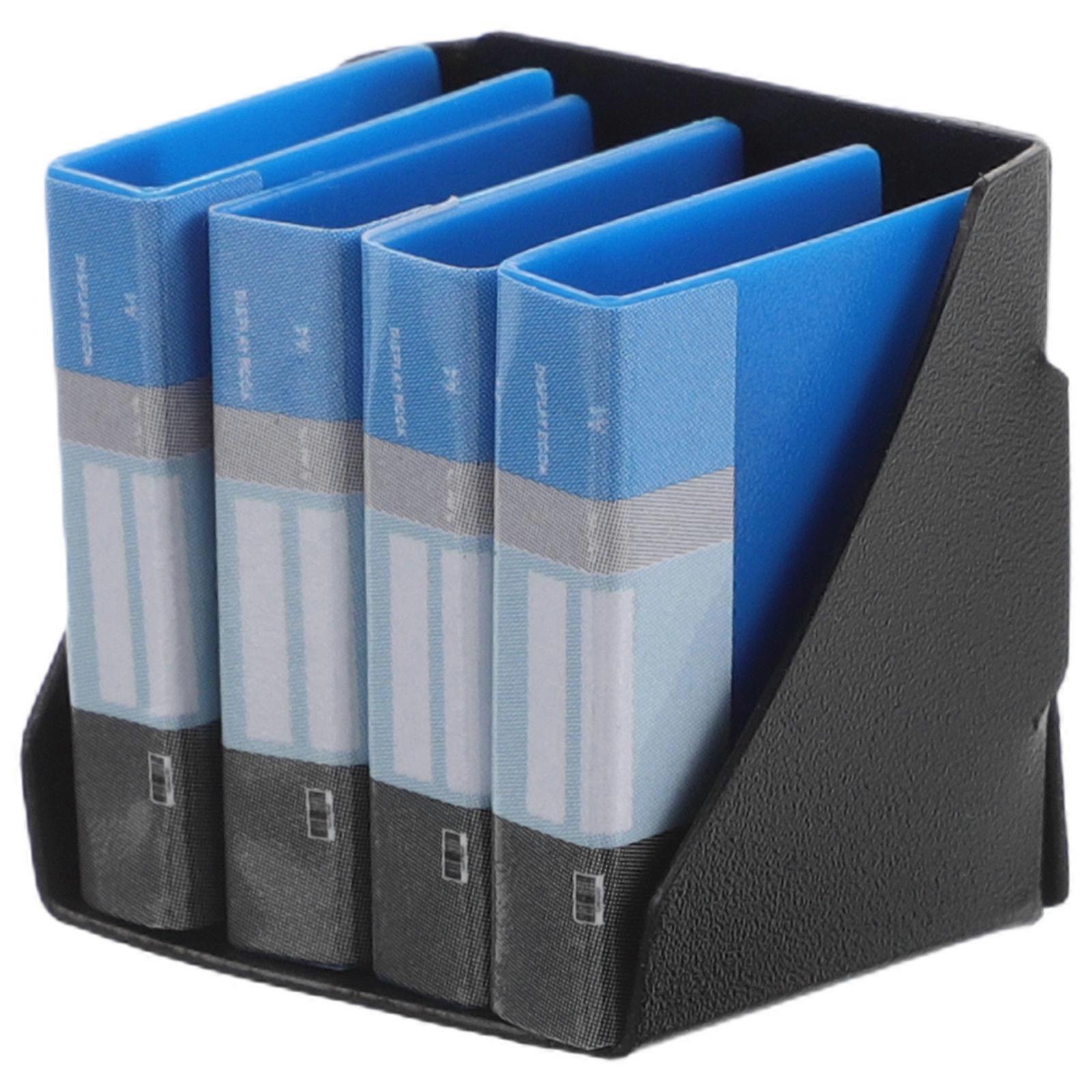 Miniatures Dollhouse Accessories Miniature File Folder Dollhouse Decoration Blue Plastic Rectangular 1Set