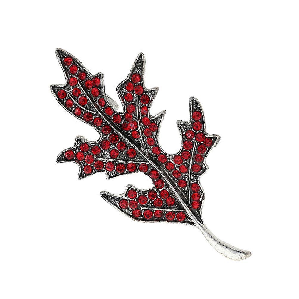 Brooch Maple Leaf Shaped Elegant Accessory For Outfits Multi Color Rhinestone 1Pcs