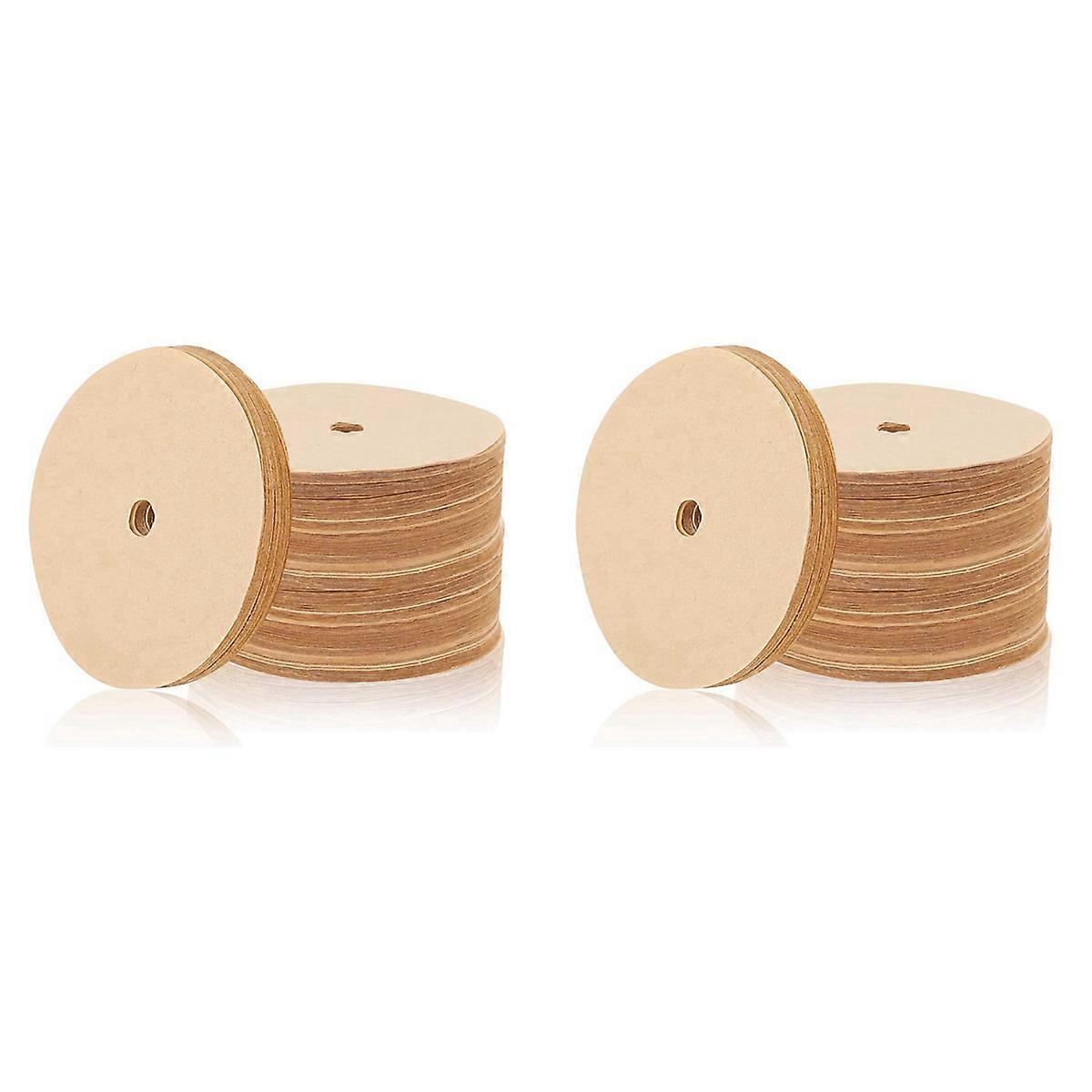 400pcs ubleget perkolator kaffefiltre, træfarve