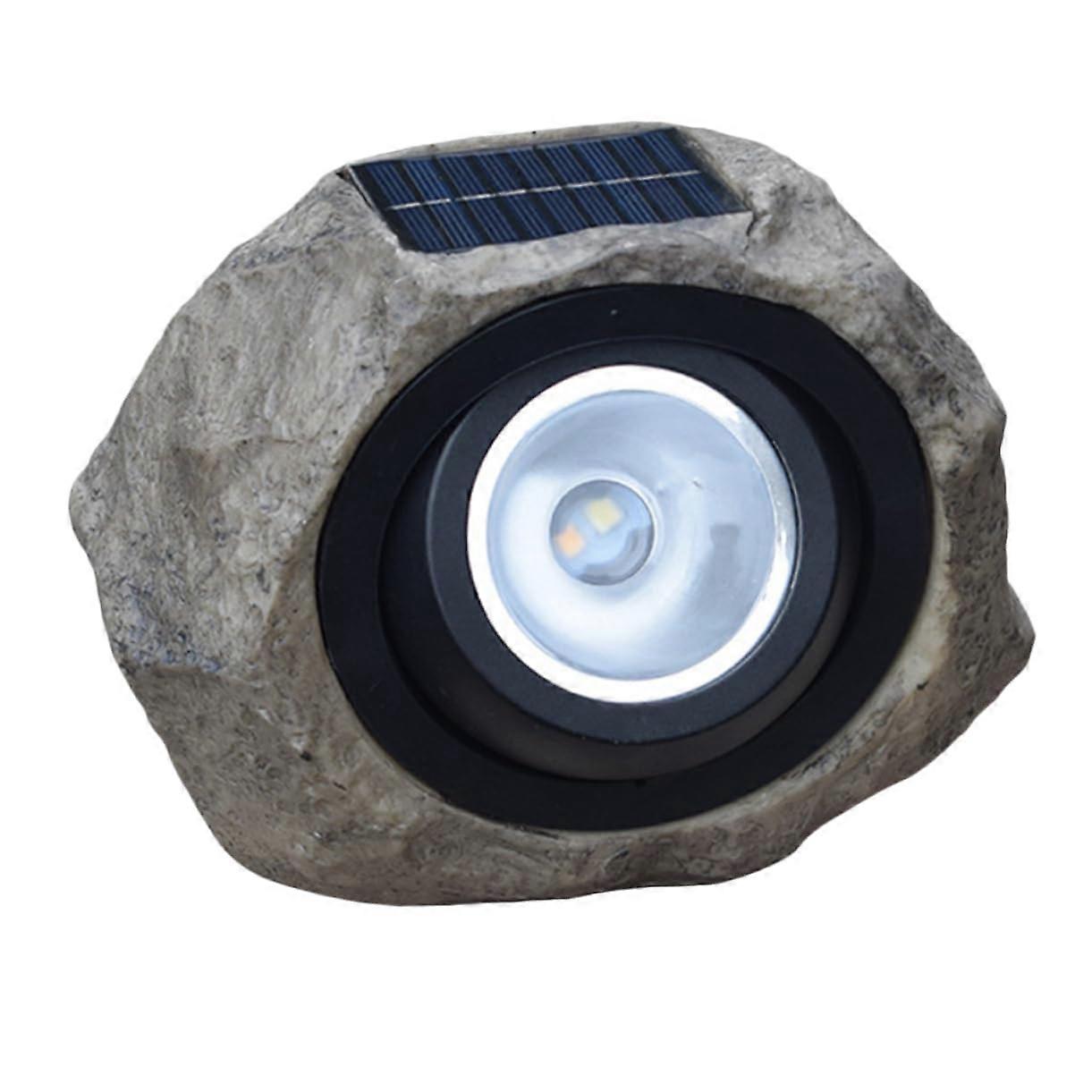 solar stone lamp for outdoor garden waterproof resin adjustable light Ref: 7956
