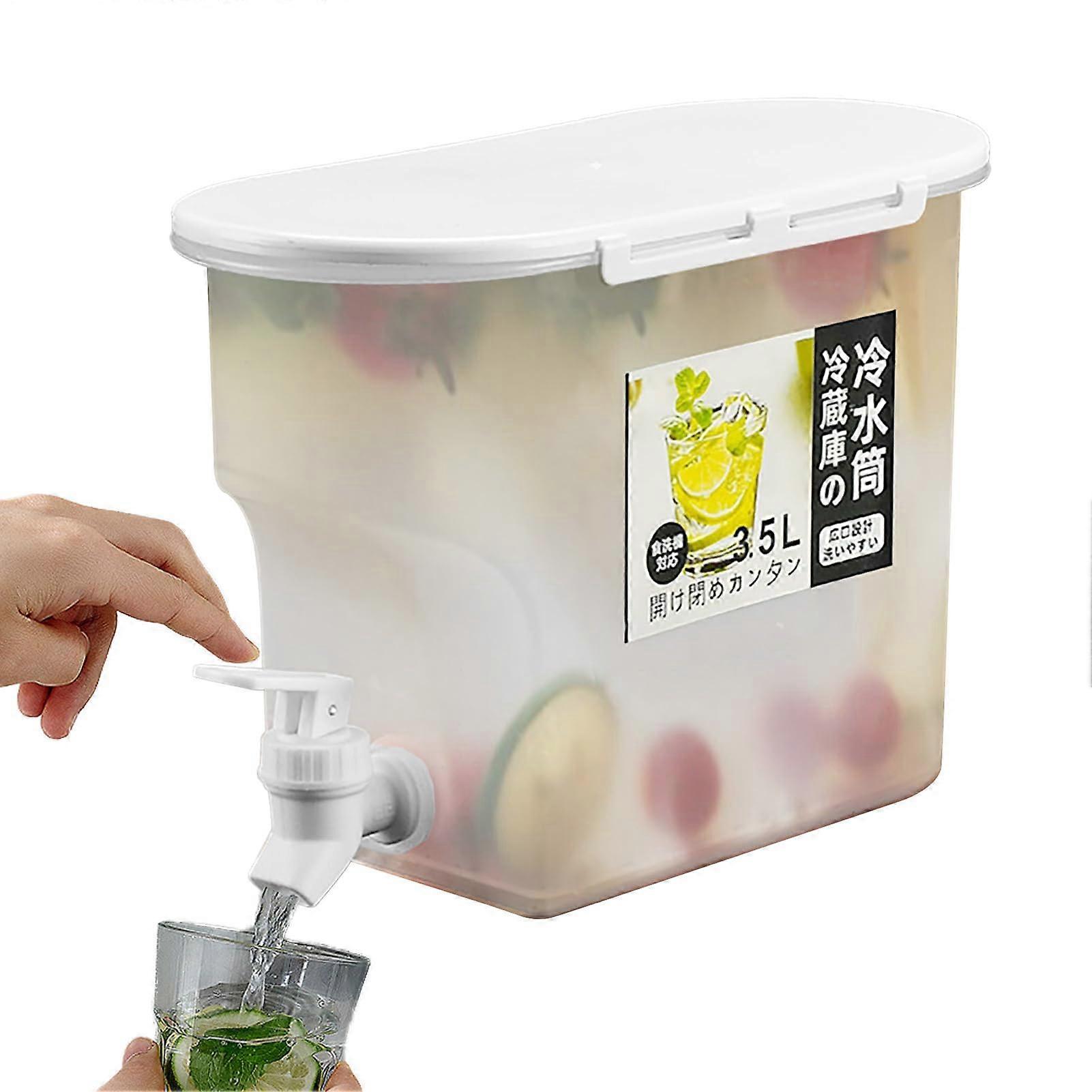Drinks Dispenser with Tap, 3.5L Plastic Water Dispenser, Juice Dispenser with Tap