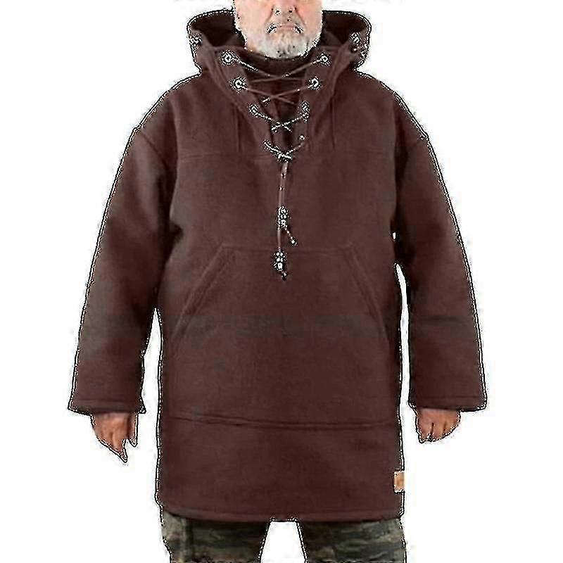 Vinter herrfritidsjacka med huva och tröja i ull