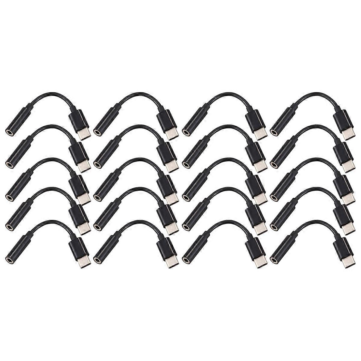 20X USB C to 3.5mm Headphone/Earphone Jack Cable Adapter,Type C 3.1 Male Port to 3.5 mm Female for M