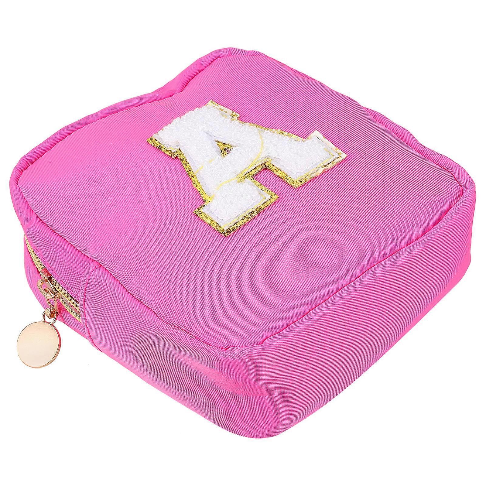 Zipper Coin Purse Women Small Change Purse Rosy Color Rectangular Shape Waterproof Storage 1Pack