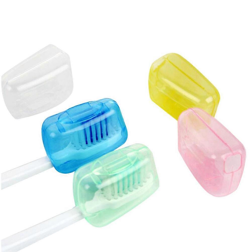 Toothbrush Cover Holder Toothbrush Head Protective Caps Blue Dustproof Compact 50Pcs
