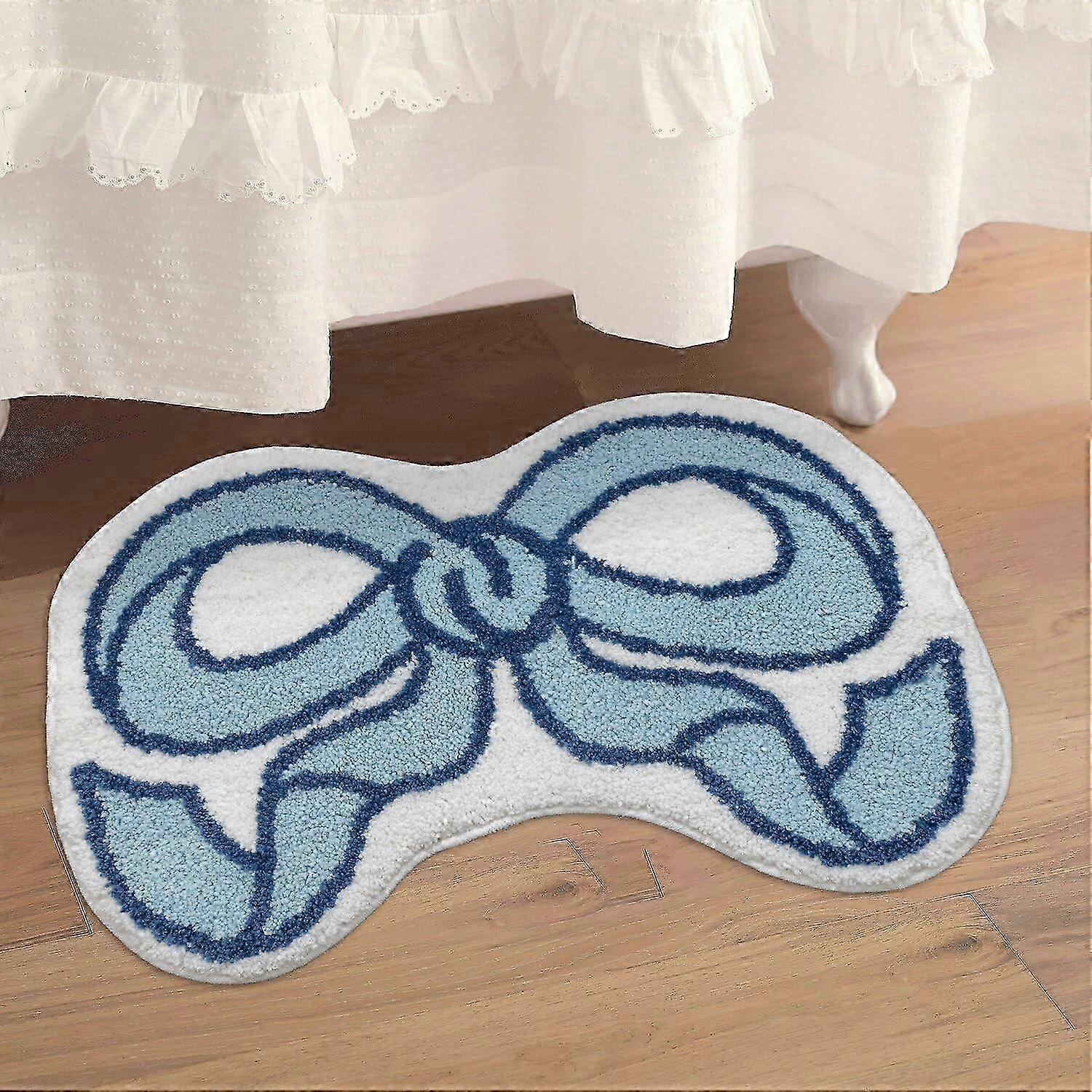 Cute Microfiber Plush Bath Mat for Sagittarius, Blue, 35' X 24'