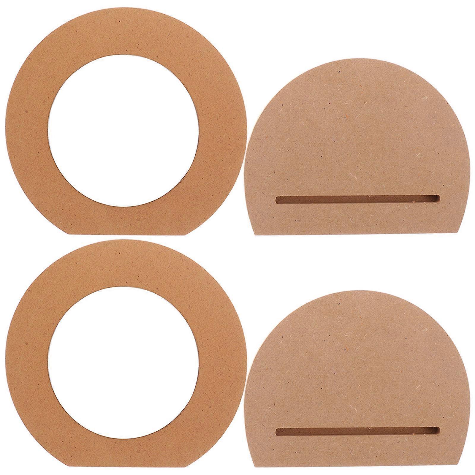 Tabletop Mirror Handmade Wooden Mirror Children Consumer Group Acrylic Material 2Pcs