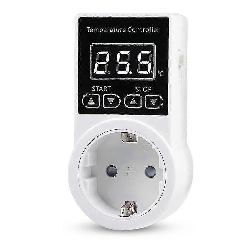 1 Piece Digital Temperature Control Socket with Sensor, Waterproof Thermostat Socket Applicable for Certain Brands