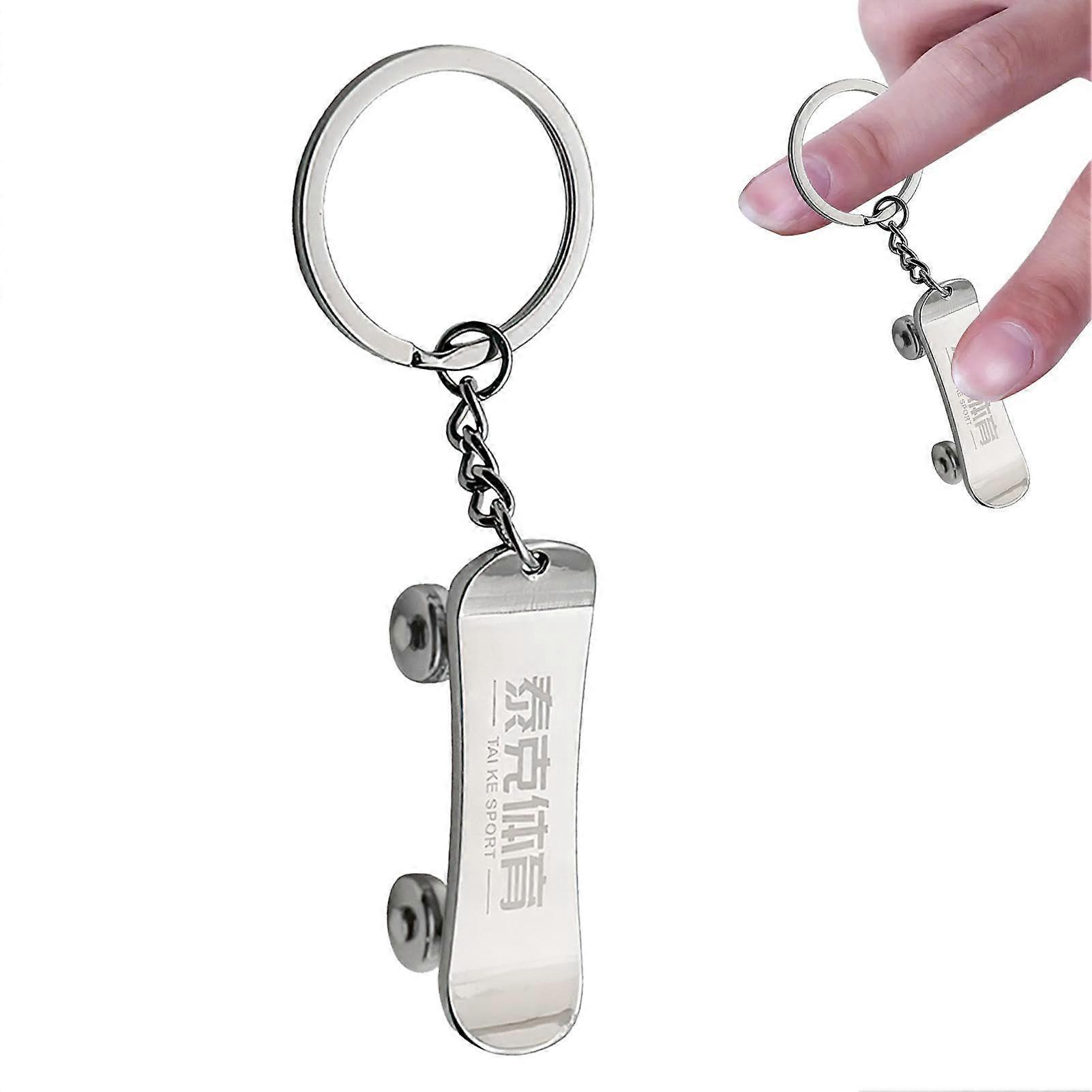 Alloy Finger Skateboard Keychain Durable Rustproof Party Gift