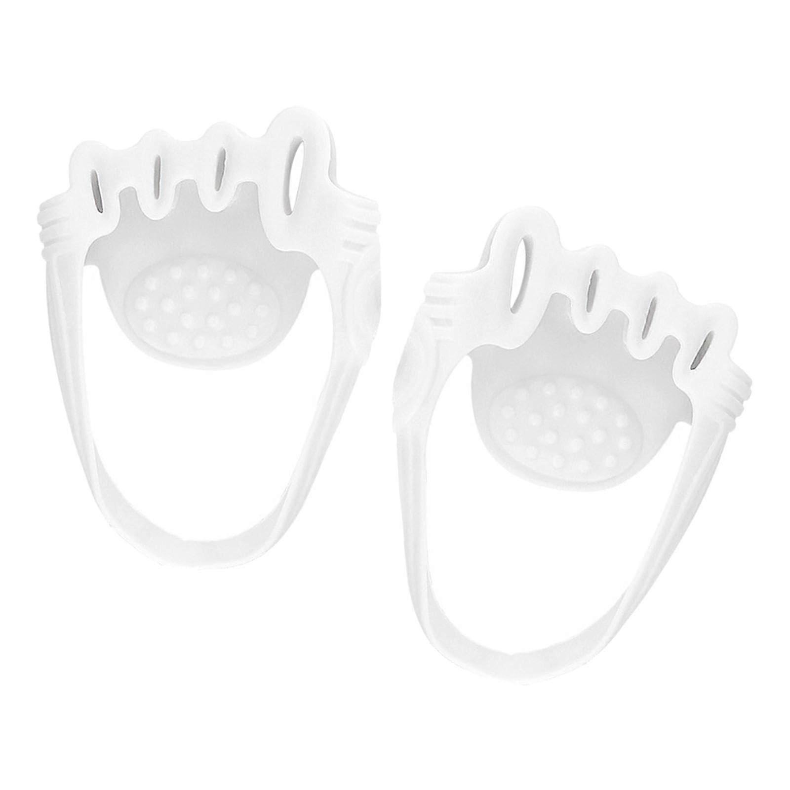 Toe Separators for Men and Women, Durable Breathable White Toe Spacer Pads for Home Fitness and Overlapping Toe Support