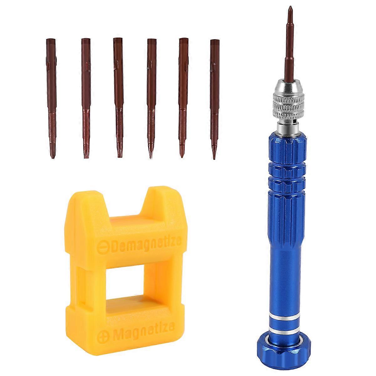 Magnetic 6 in 1 Tiny Screw Driver Kit,for Watch, Eyeglass Etc