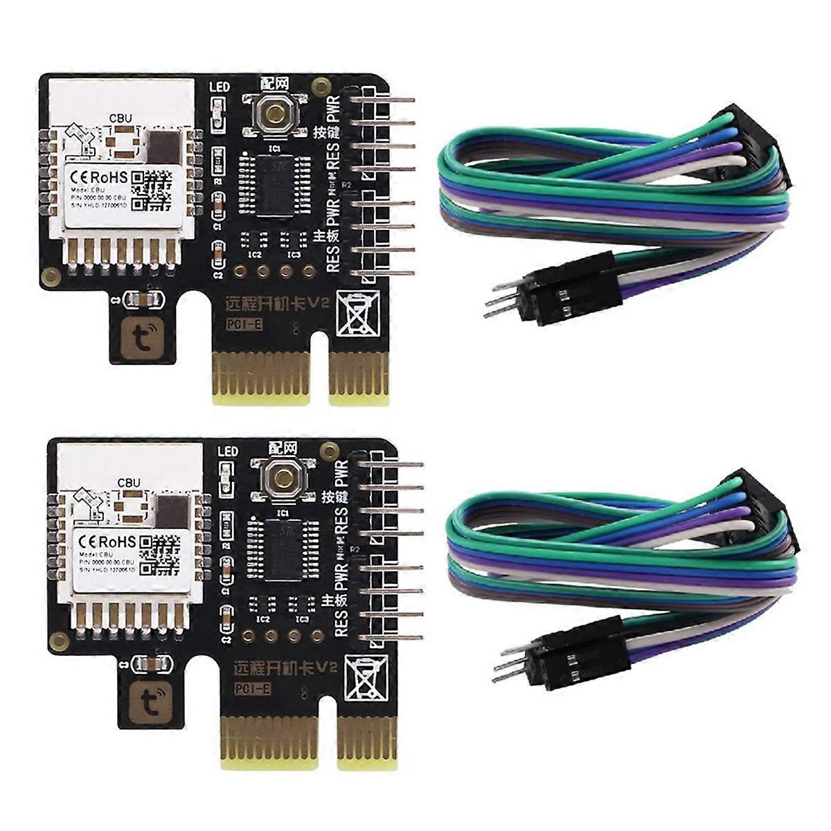 2Pcs Tuya Wifi PC Computer Power Switch Desktop Computer Remote Boot Startup Card Telecommuting PICE MINI Card