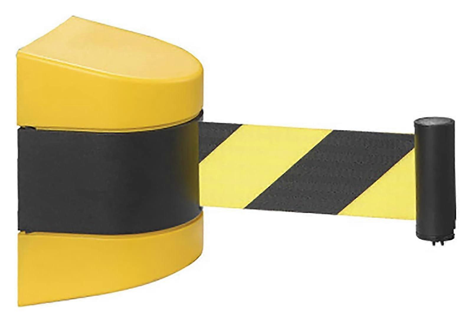 Retractable Barrier for Crowd Control with ABS Plastic Wall Tray, Yellow Strap, 15