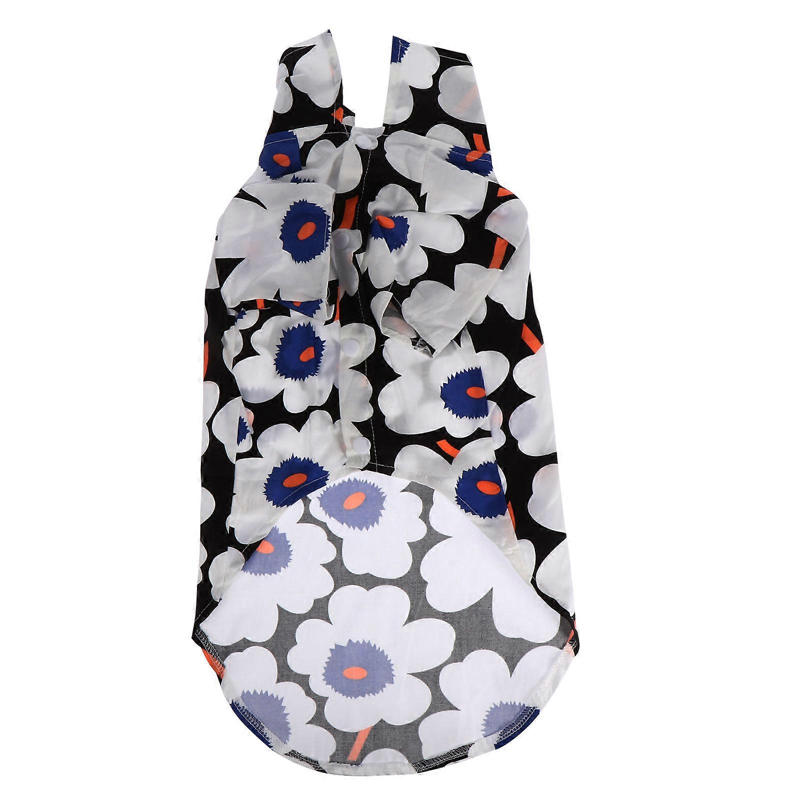Floral Print Dog T Shirt for Summer Festivals & Outdoor Activities – Comfortable Pet Clothing for Casual Wear