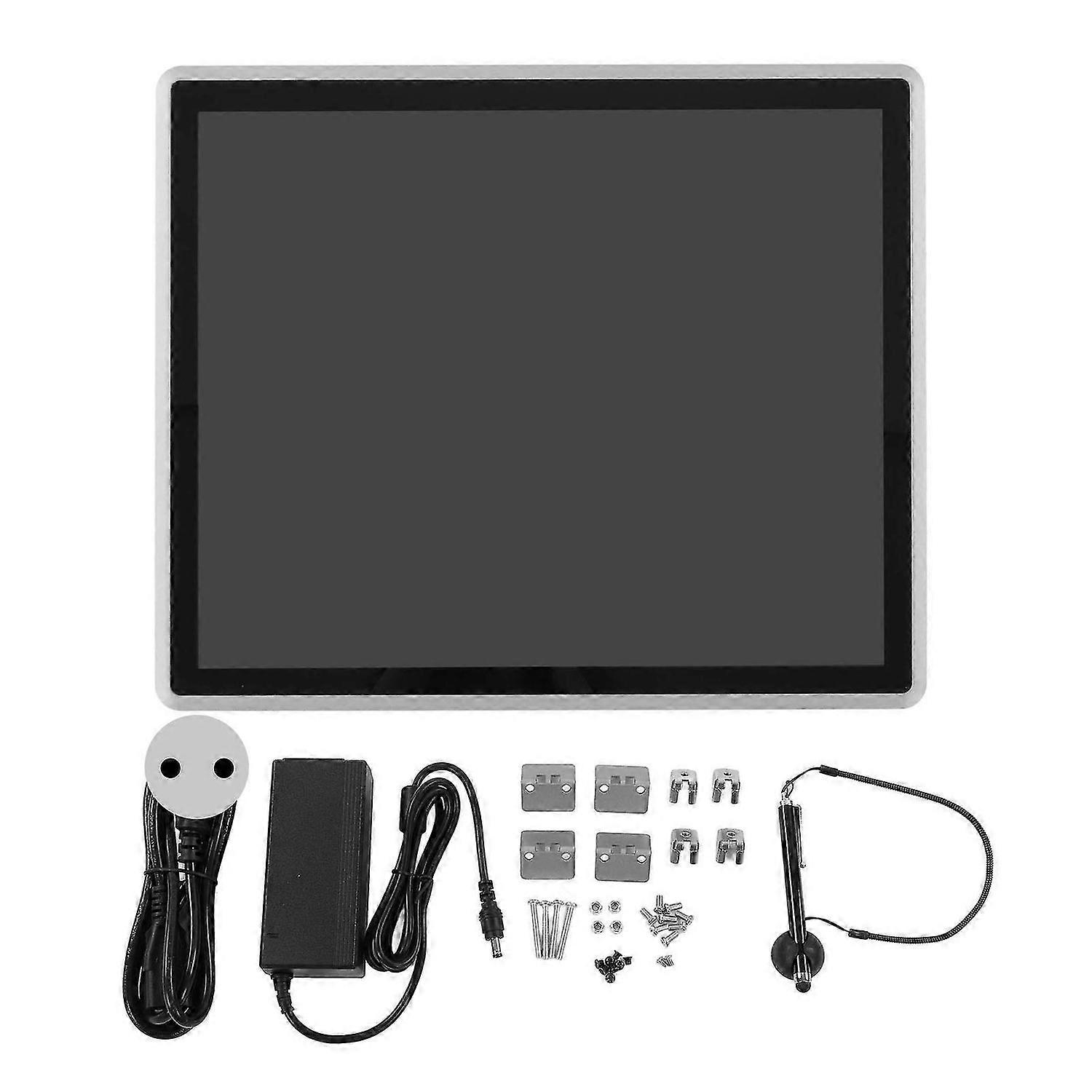 Industrial Panel Computer 17 Inch TFT LCD Capacitive Touch Screen Embedded Panel PC 100240V EU Plug