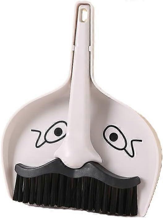 Beard Shape Mini Broom Dustpan Set, Desktop Cleaning Broom Garbage Shovel, Desktop Cleaning Tool Set,B