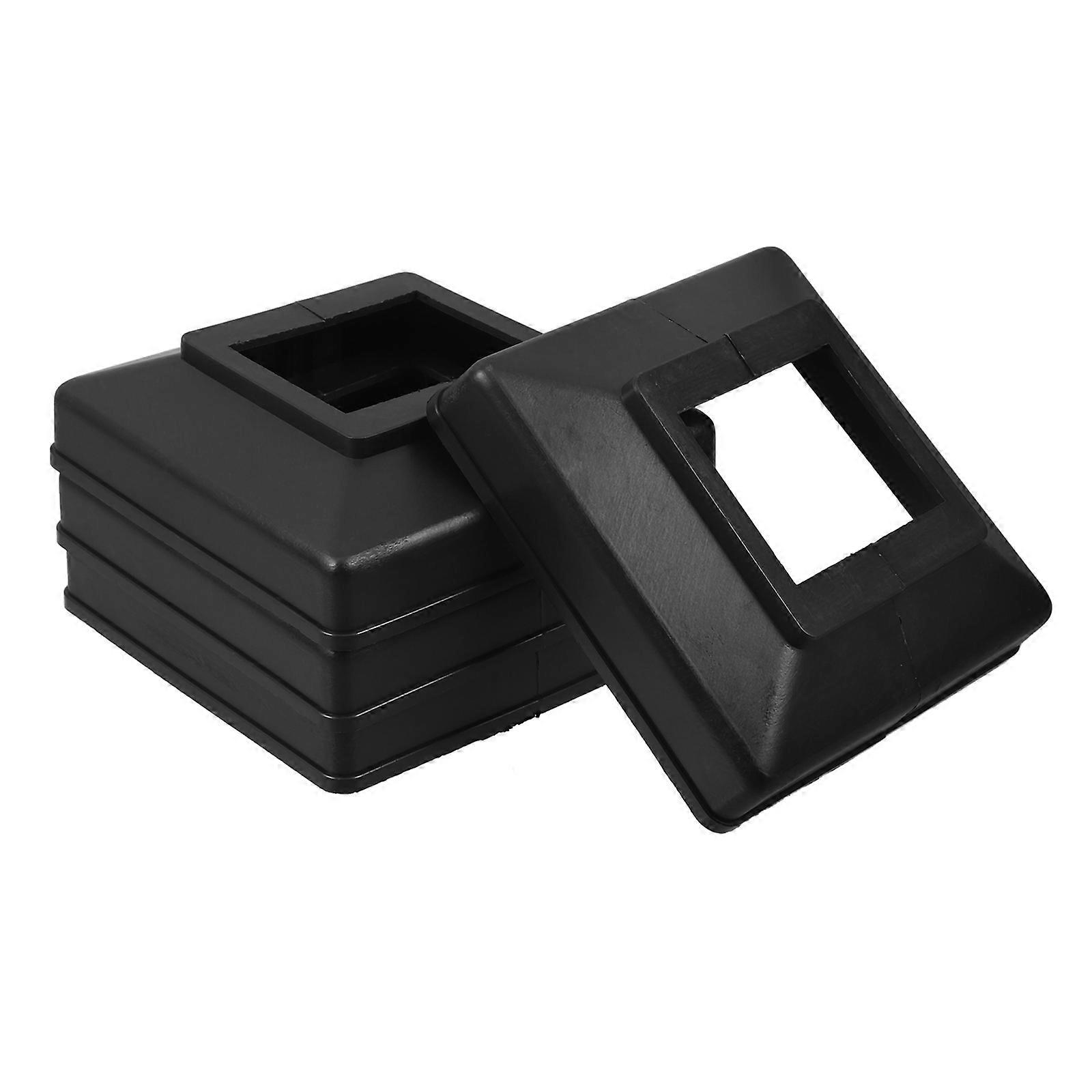 Dekoratív oszlopszoknya a védelemhez 4db műanyag kerítésoszlop szoknya fekete