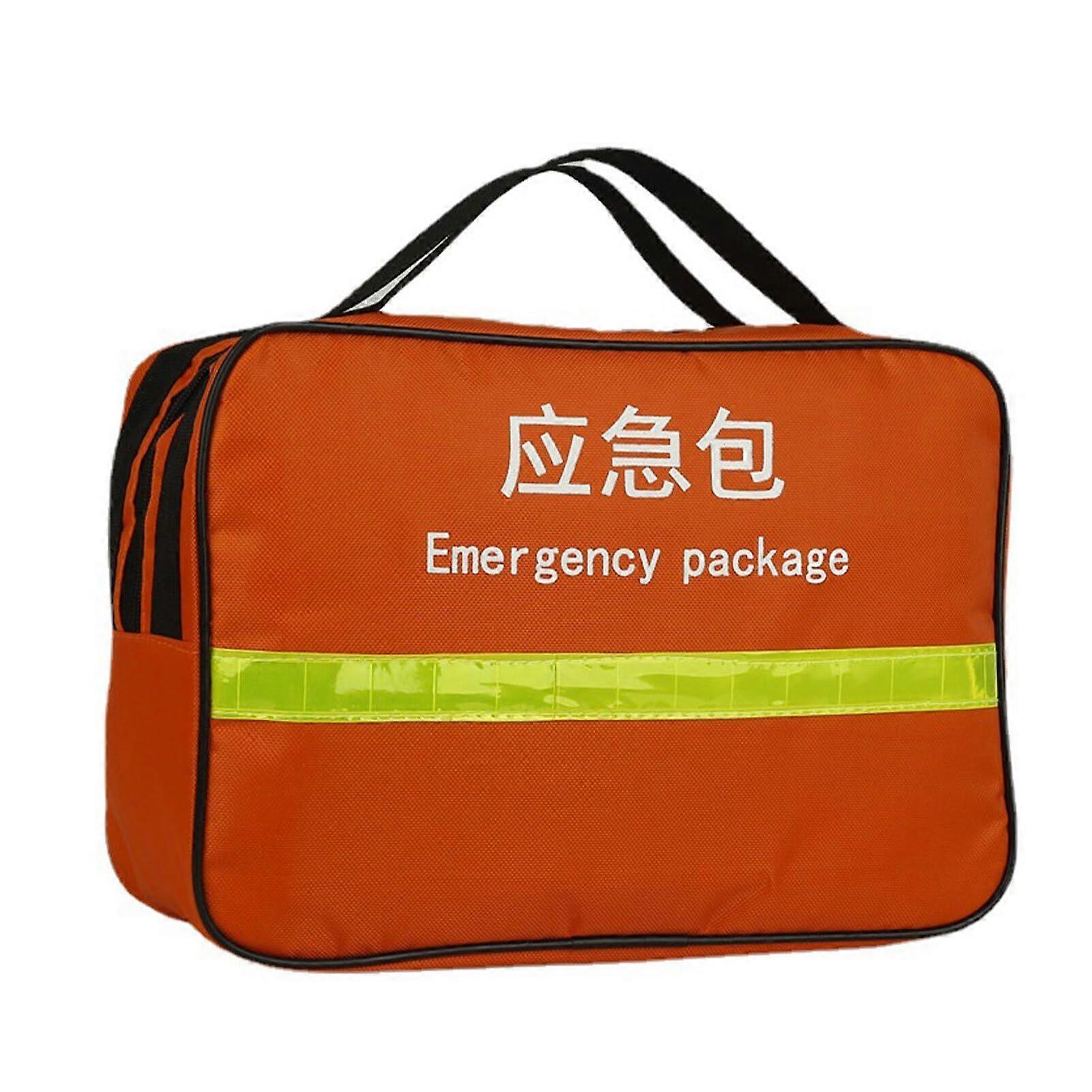 Emergency Assistance Kit Organizer with Reflective Strips, Waterproof Storage Bag, Portable Size 43x26x14 cm