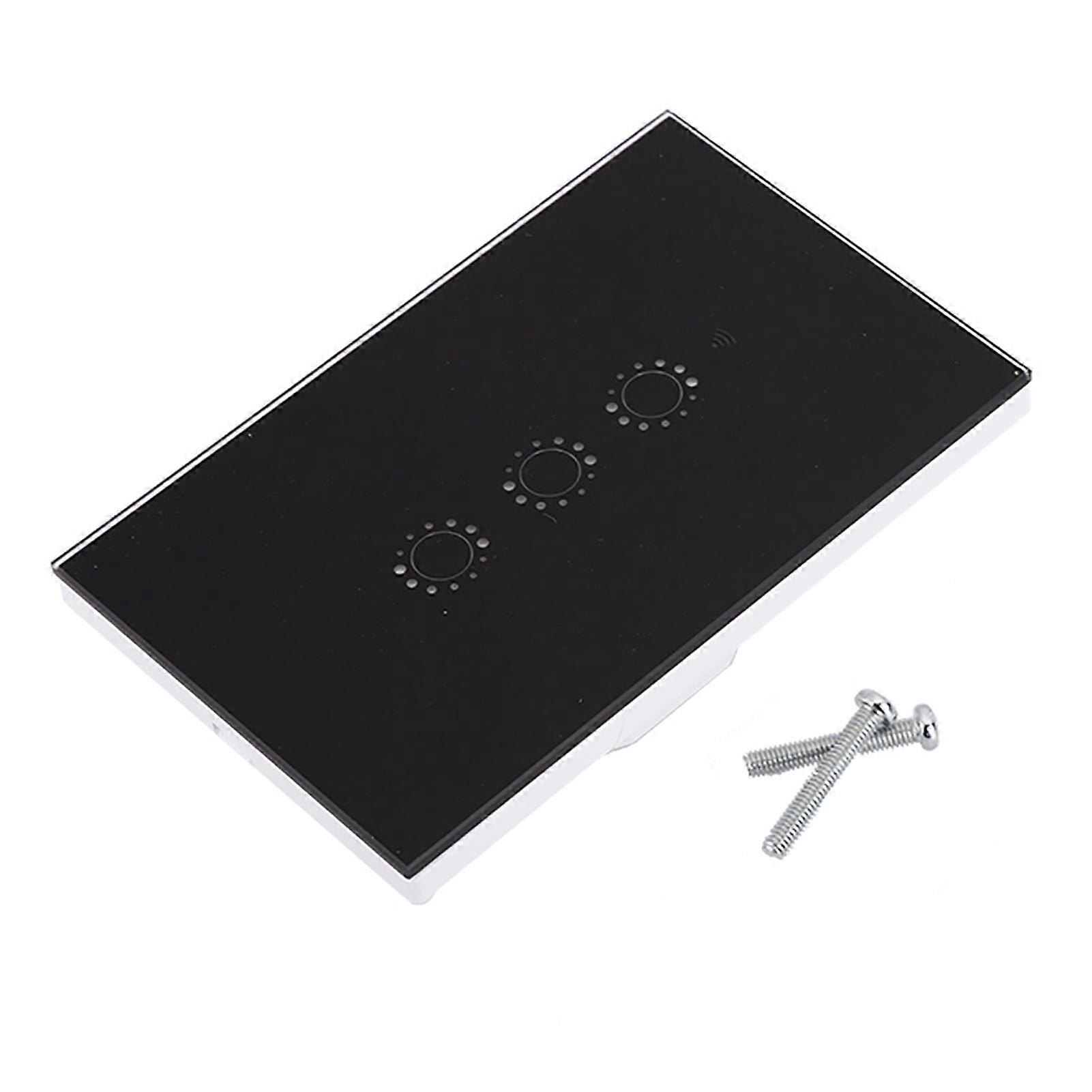 1/2/3 Gang Smart WIFI Wireless Touch Switch Panel Switch Remote APP Control(Black)