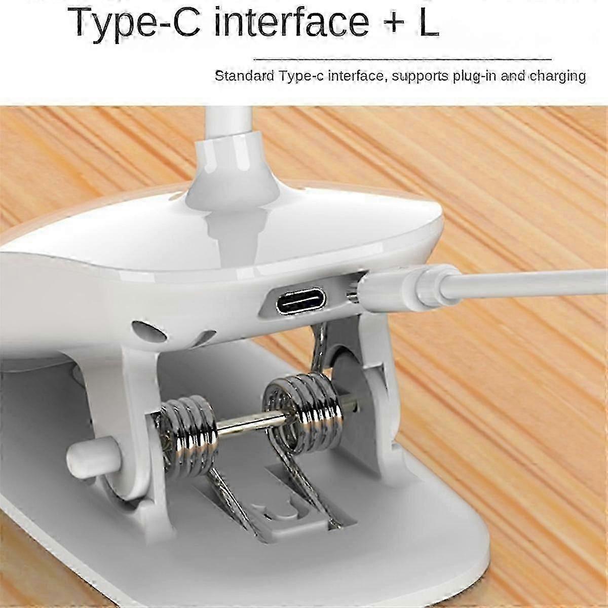 LED Reading Light with Clip USB Rechargeable Book Lights 3 Color Modes & Stepless Brightness Eye-Ca JN