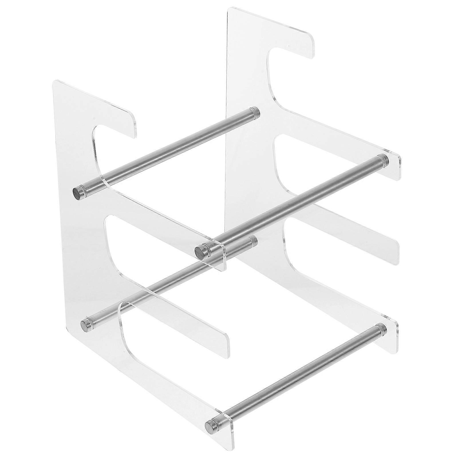 Comfortable Keyboard Holder Mechanical Keyboard Stand Multi-Tier Acrylic Transparent Home Office Storage 1Pcs