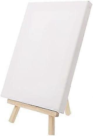 Set mit 7 x 12,5 cm Mini-Leinwand und natürlichen Holzstaffeleien für künstlerisches Malen und Basteln, Hochzeitsbedarf. (10x10cm) 10cm x 10cm