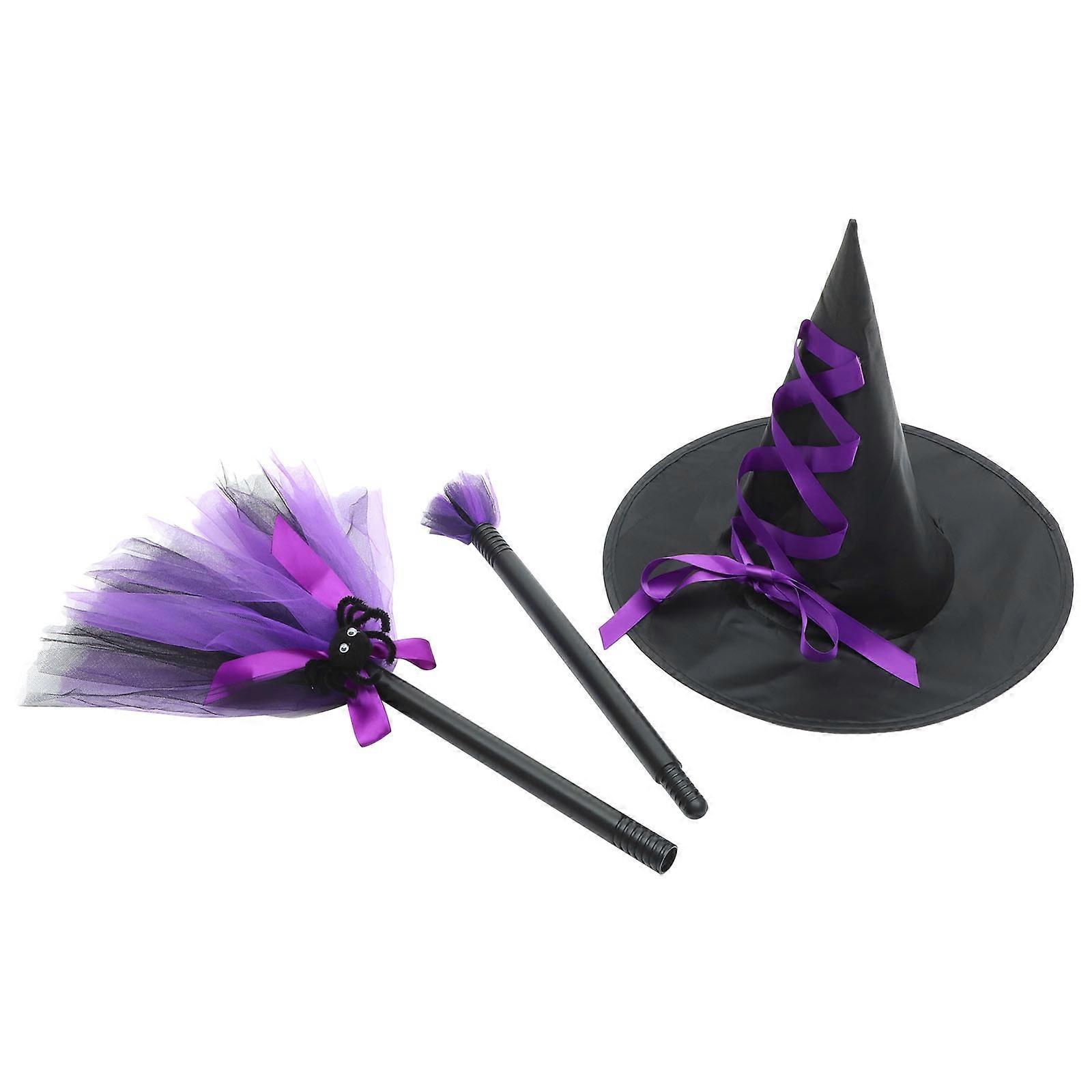 Wizard Costume Accessories Plastic Fabric Halloween Hats Party Masquerade Decor 1Set