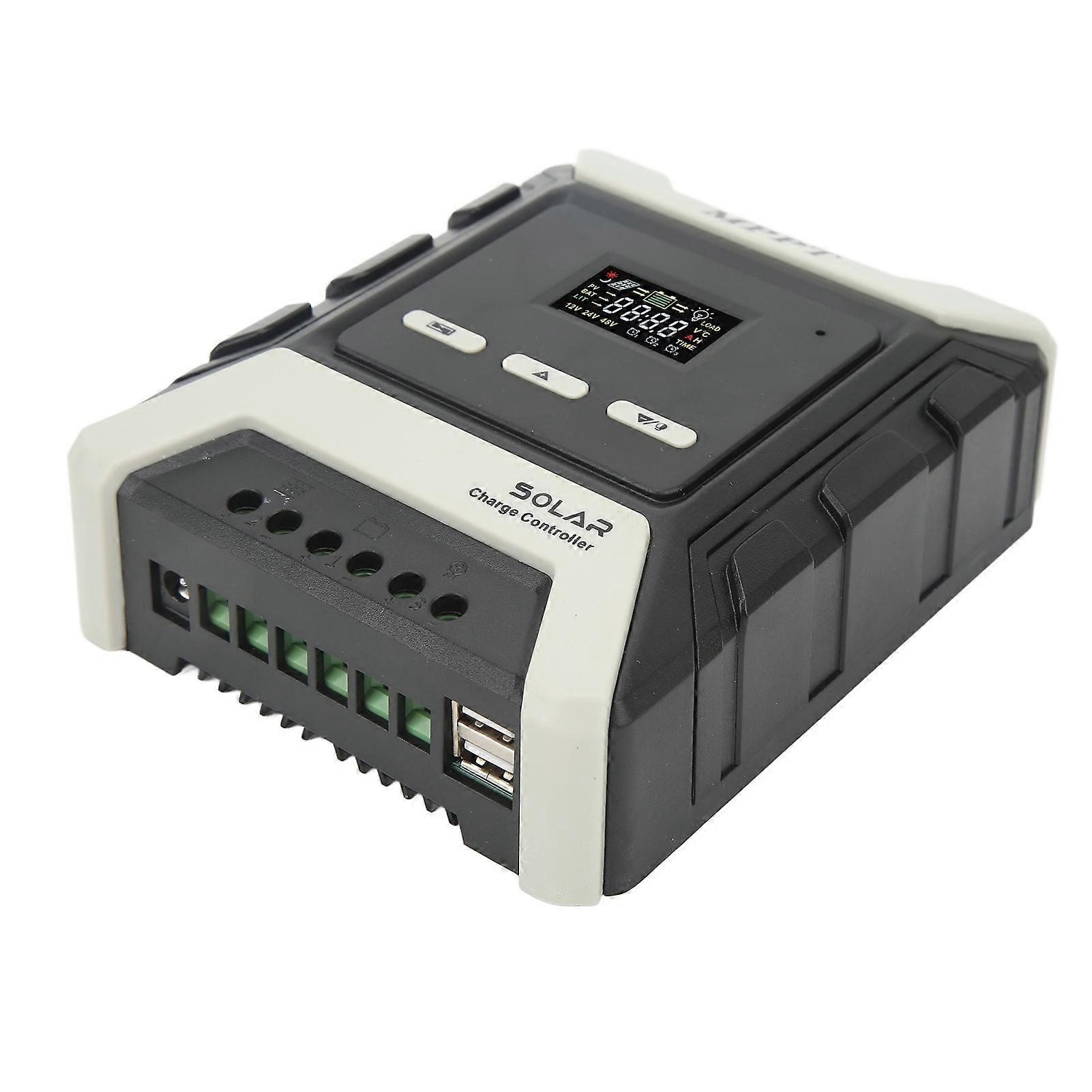 MPPT Solar Controller Charge Controller Solpanel Regulator LCD Farve Diaplay 10A 12V-80V 