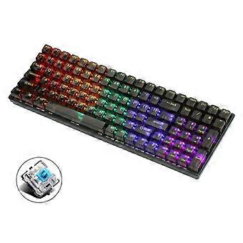 Wired Keyboard Transparent Keycap Green Shaft (Black)