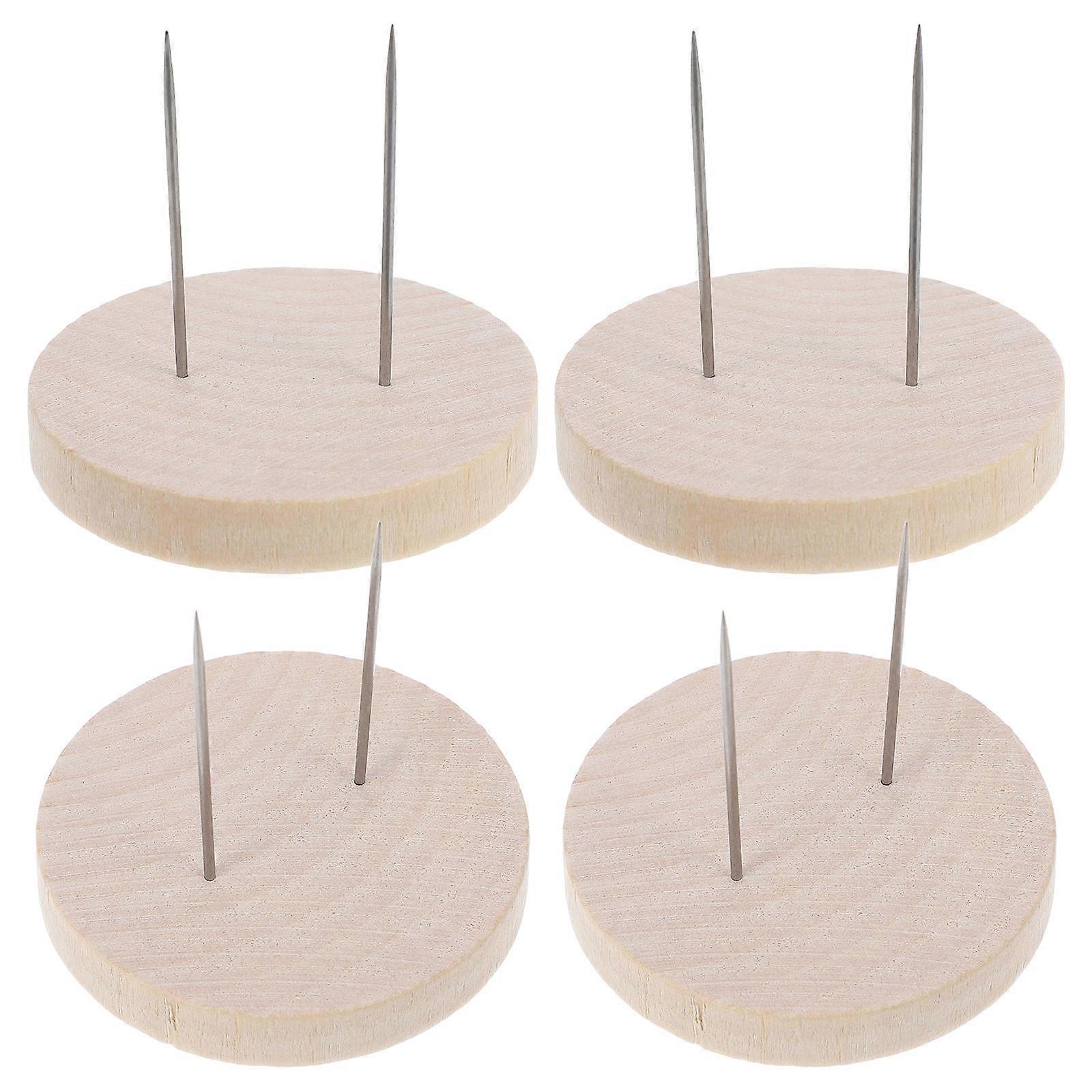 Wooden Stands for Display Crochet Doll Base 5.00X5.00X4.00CM Metal Material Rectangular Base for Artists 4 Sets