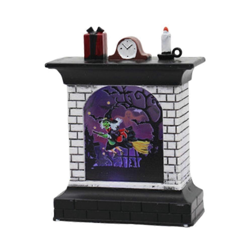 Halloween Party Decorations Night Light Creative Witch Pattern Plastic 1Pack