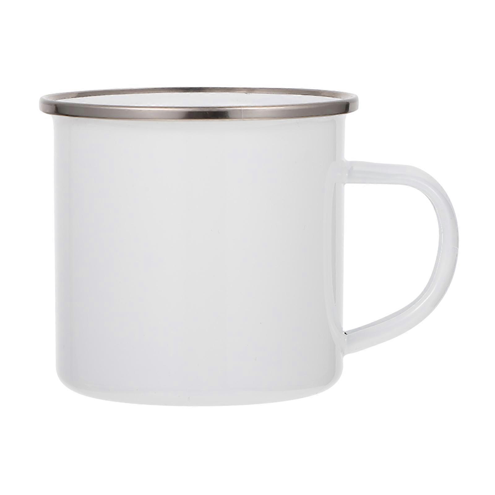 Stainless Steel Sublimation Enamel Mug , Wear Resistant Coffee Cup for Hot & Cold Drinks with Stable Base, Blank Design for DIY Photo Transfer
