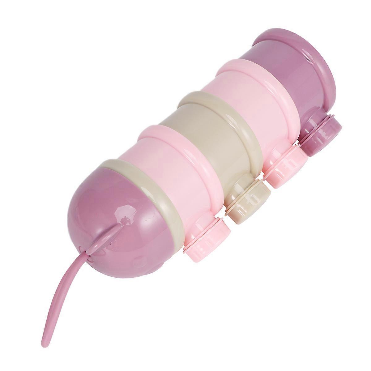 漏れ防止ポータブル漫画粉ミルクボックス – オートミール、スナックなどの大容量保存容器、バイオレットデザイン