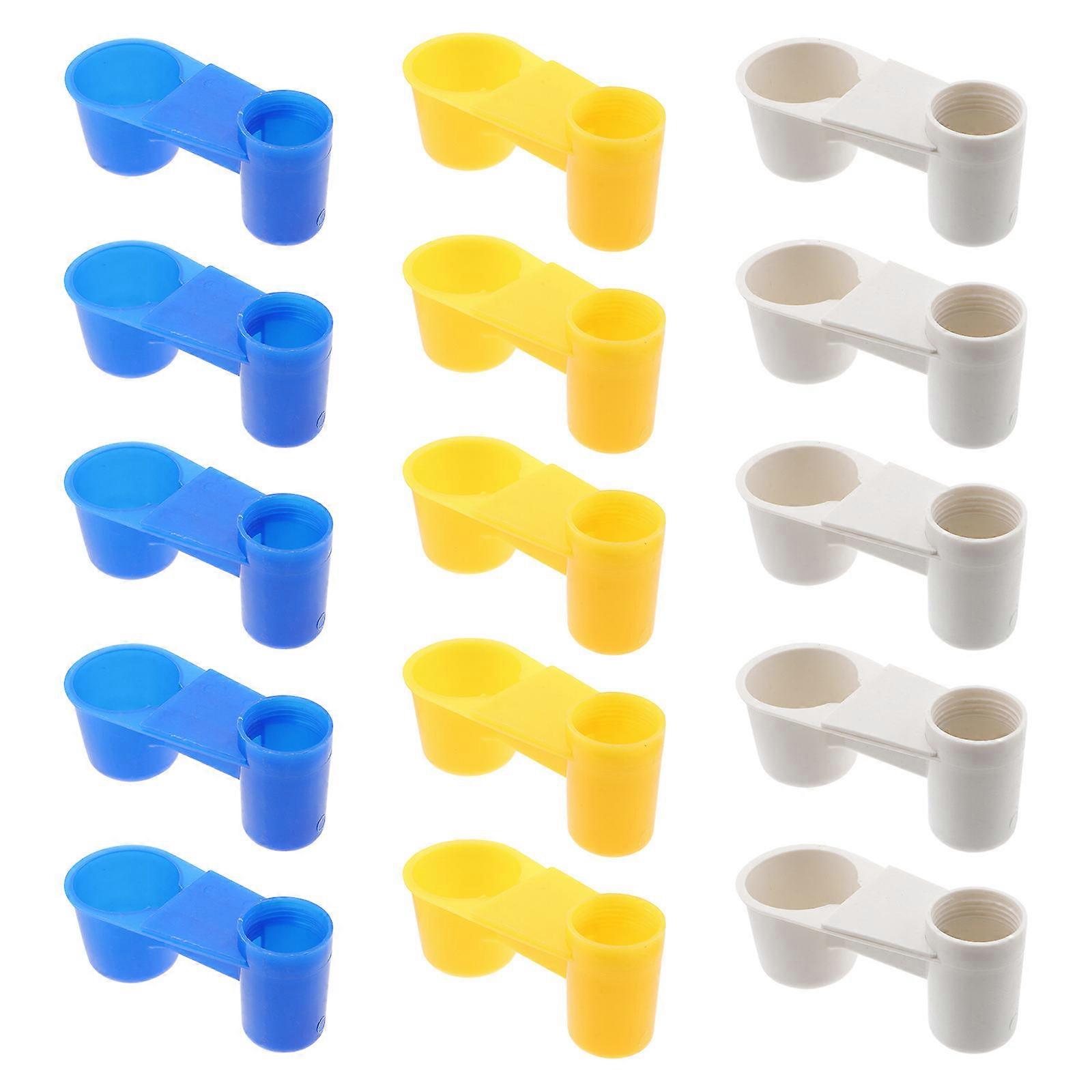 15Pcs Creative Bird Drinker Practical Water Cup Detachable Pigeon Drinking Bowl