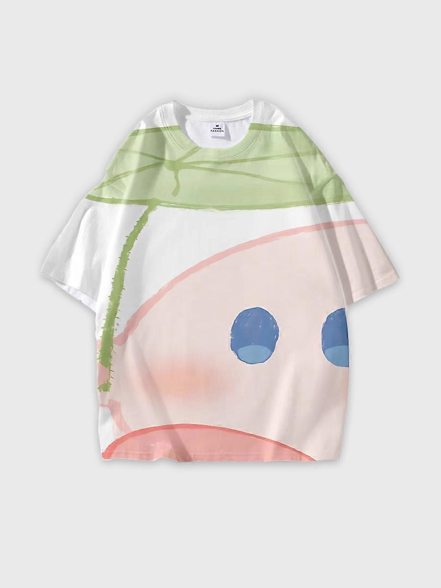 T-shirt round neck Cartoon Pattern loose short sleeve D2913