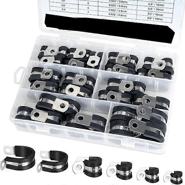 42pcs Cable Clips Set Insulated Clamp Pipe Clamp