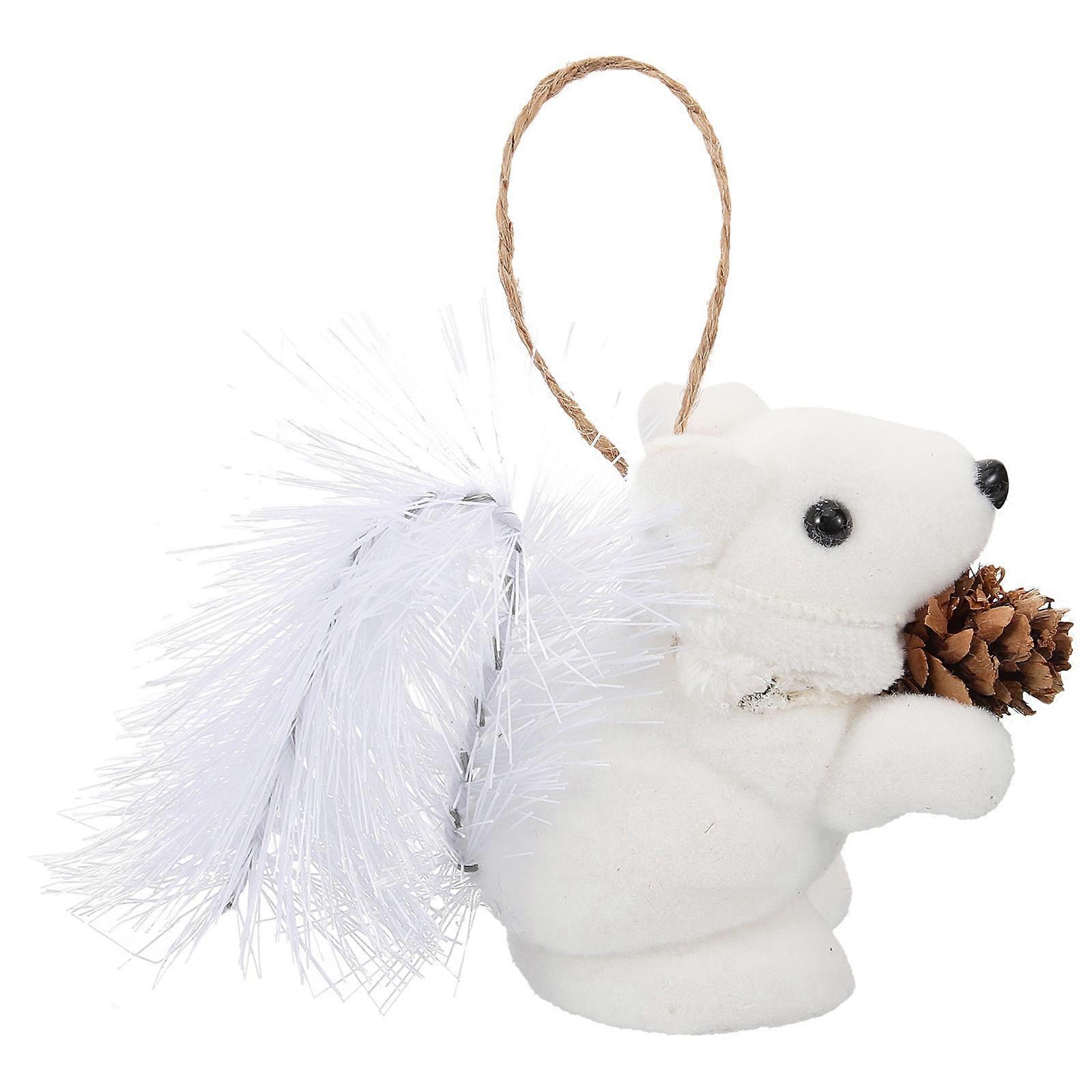 Simulation Squirrel Decoration Christmas Tree Hanging Ornament Adorable Foam Squirrel Pendant Home Decoration 1Pcs